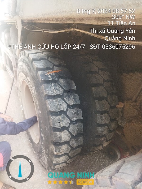 Cứu hộ lốp - ắc quy ôtô 24/24h Quảng Yên