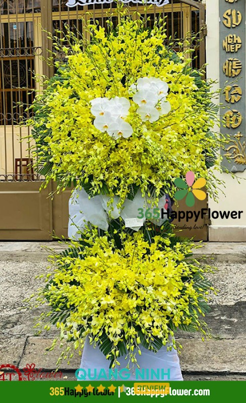 365HappyFlower - Vòng Hoa Đám Tang Hoa Viếng TP Cẩm Phả Quảng Ninh – hình ảnh 2
