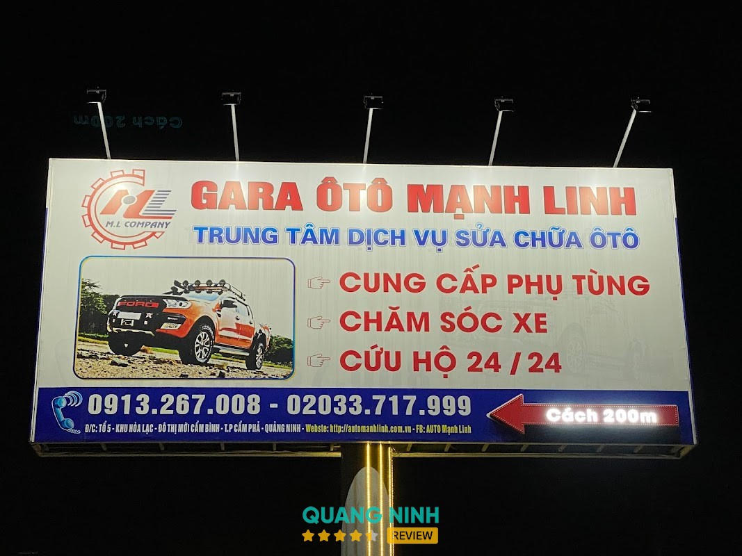 Gara ô tô Mạnh Linh Cẩm Phả