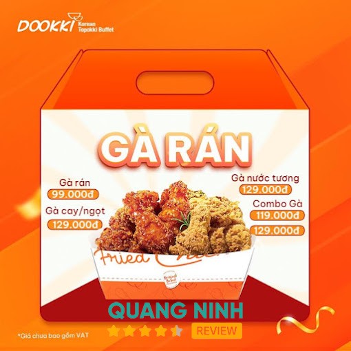 Thực đơn Dookki Dookki Vincom Móng Cái