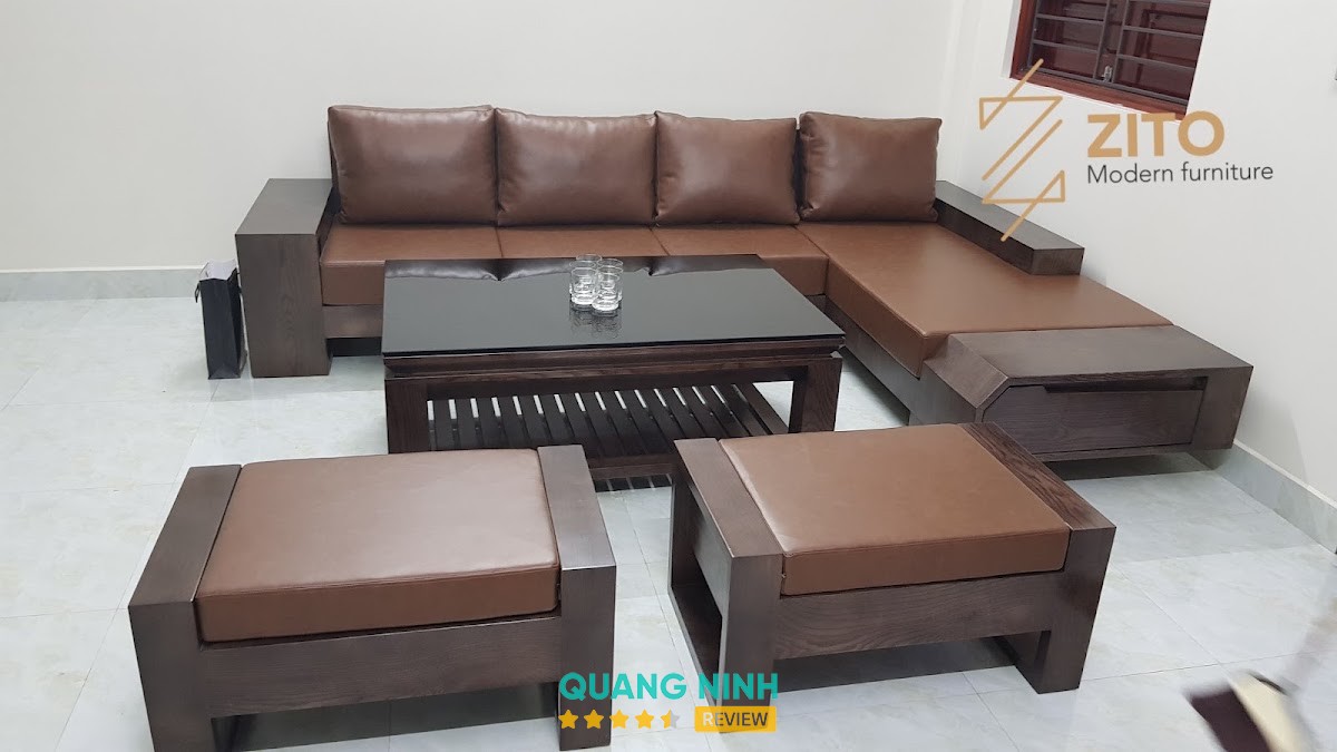 Không gian nội thất phòng khách bằng gỗ tại Hạ Long